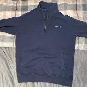 RVCA Navy Half-Zip Sweatshirt